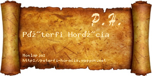 Péterfi Horácia névjegykártya